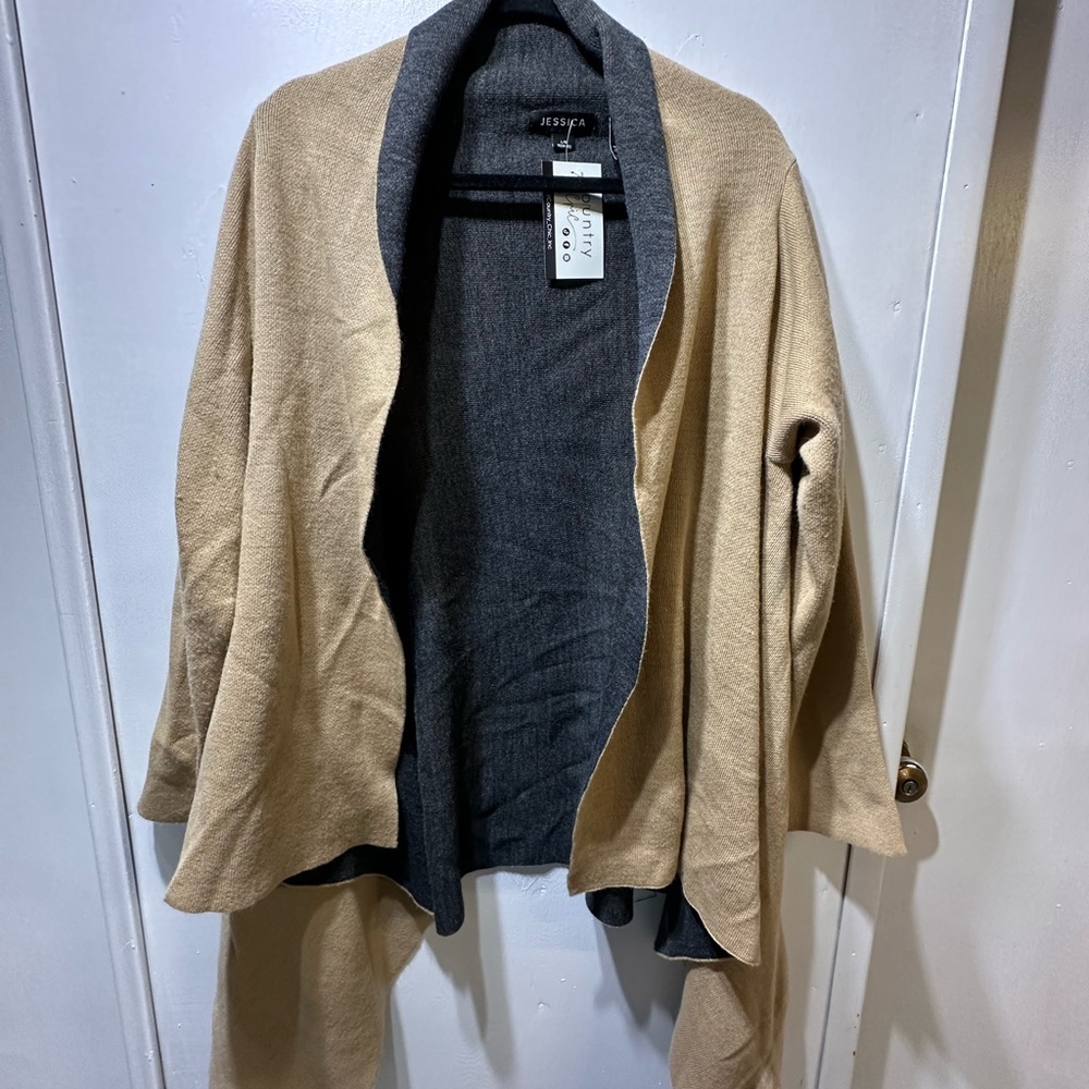 Jessica Charcoal Knit Cardigan